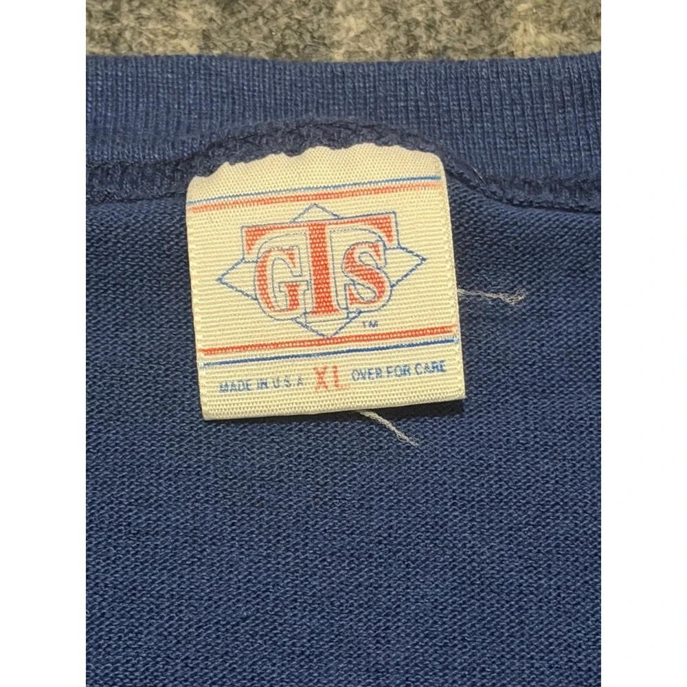 Vintage Buffalo Bills GTS Shirt Mens XL Navy Blue 90s USA Made Jersey V-Neck